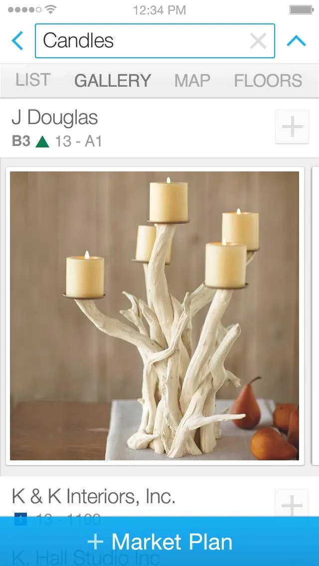 Exhibitor preview with swipe-to-reveal details