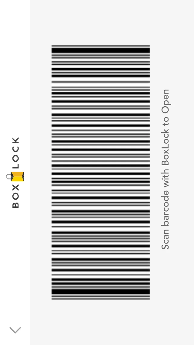 BoxLock barcode scanning screen for package delivery verification