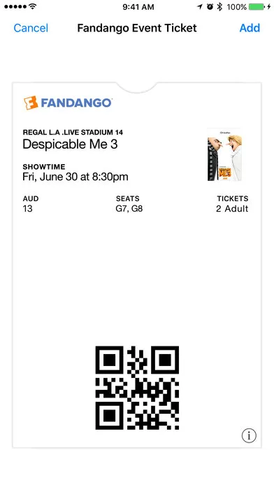 Competitive research comparing Fandango, Ticketmaster, and other ticketing apps