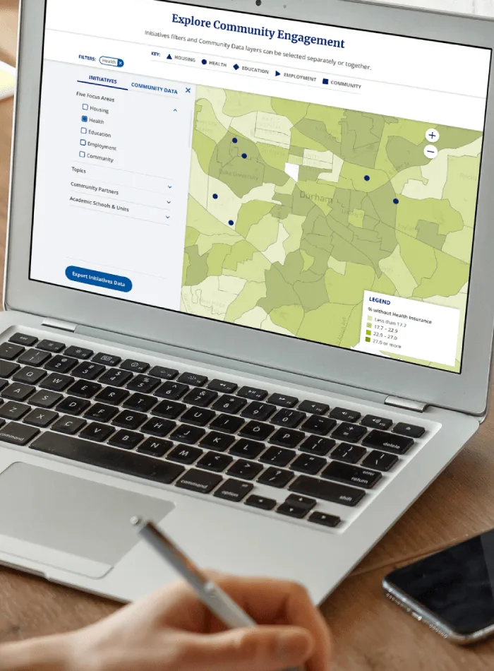 Duke Health SDOH interactive map and research platform