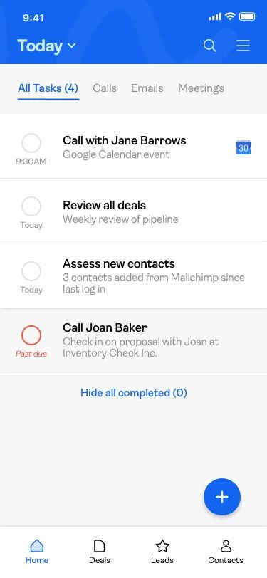 Tempo CRM final mobile design