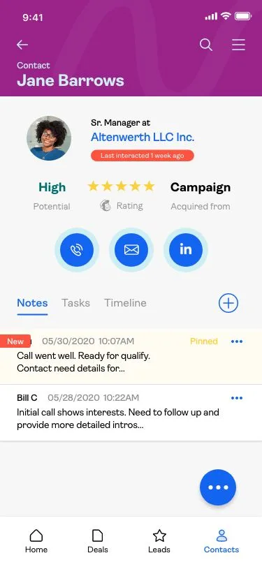 Tempo CRM - Contacts
