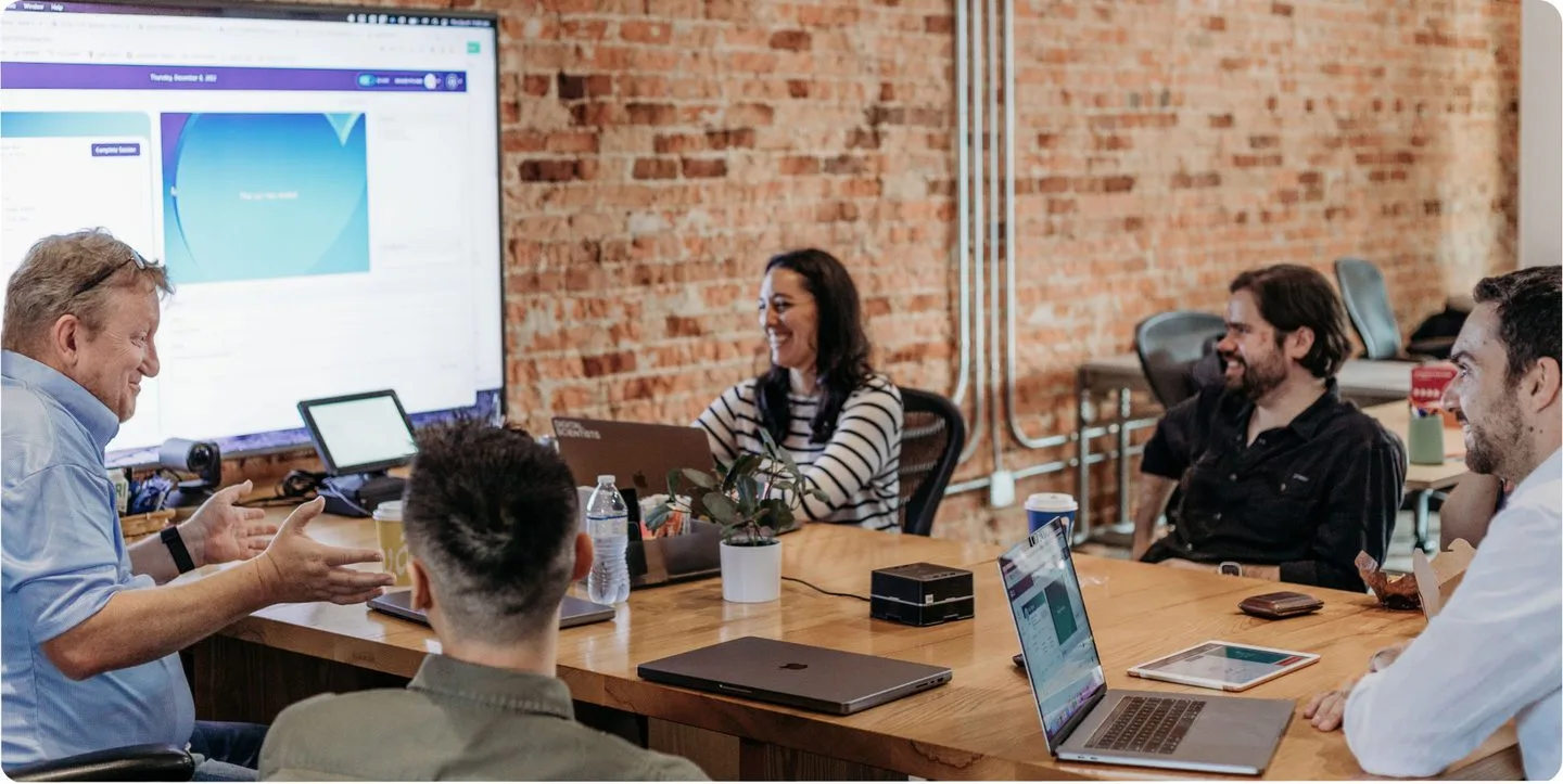 Digital Scientists team meeting in the conference room