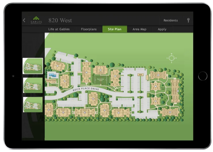 Gables site plan view