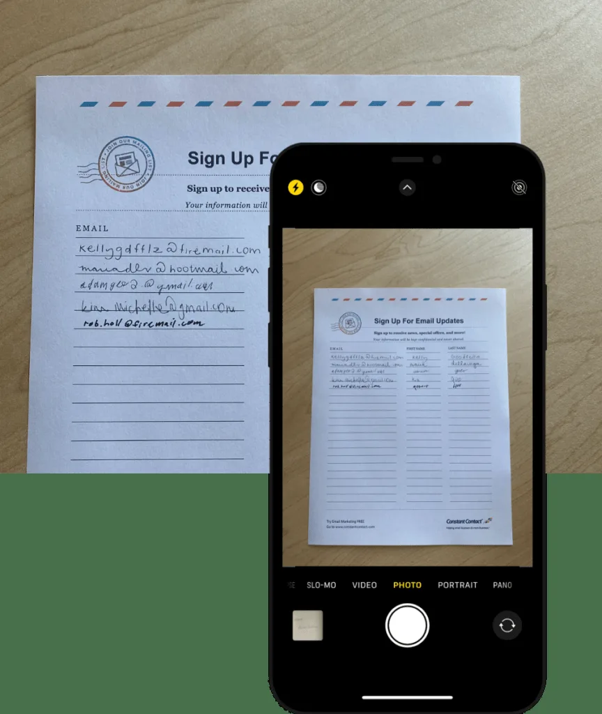 Auto-generated handwriting training data showing randomized script typefaces with added noise