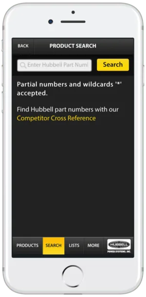 HPS Select search and filter interface