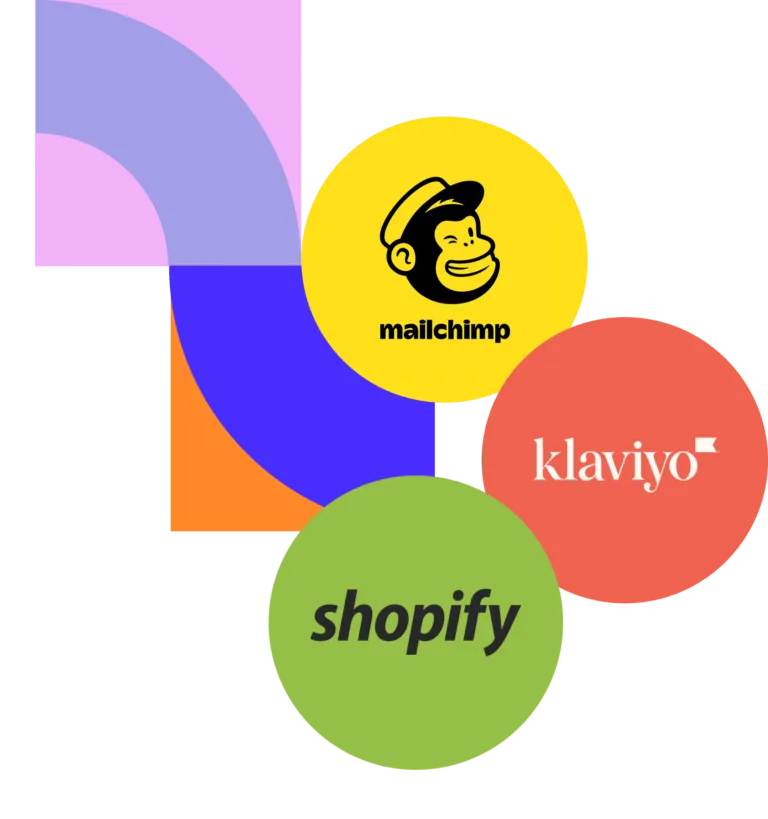 Tinyspark integrations with Mailchimp, Klaviyo, and Shopify