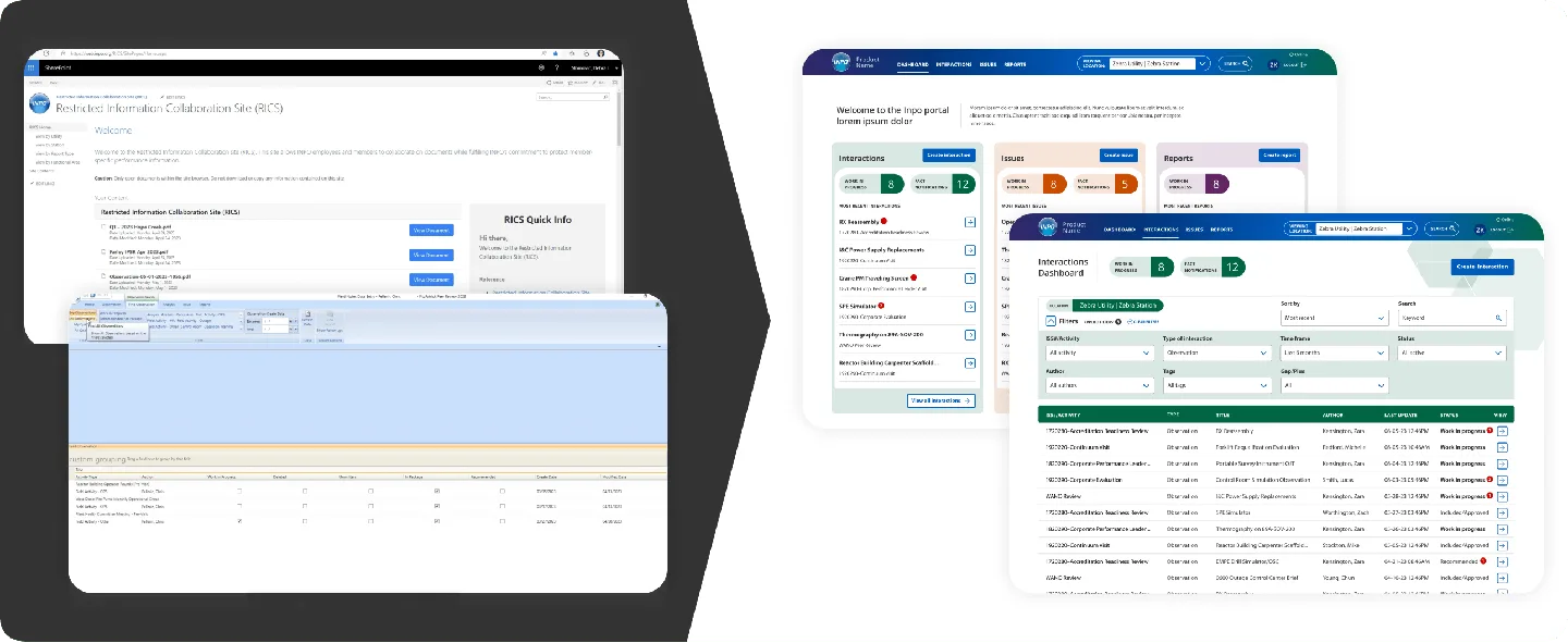 Before and after: legacy system vs. modern platform