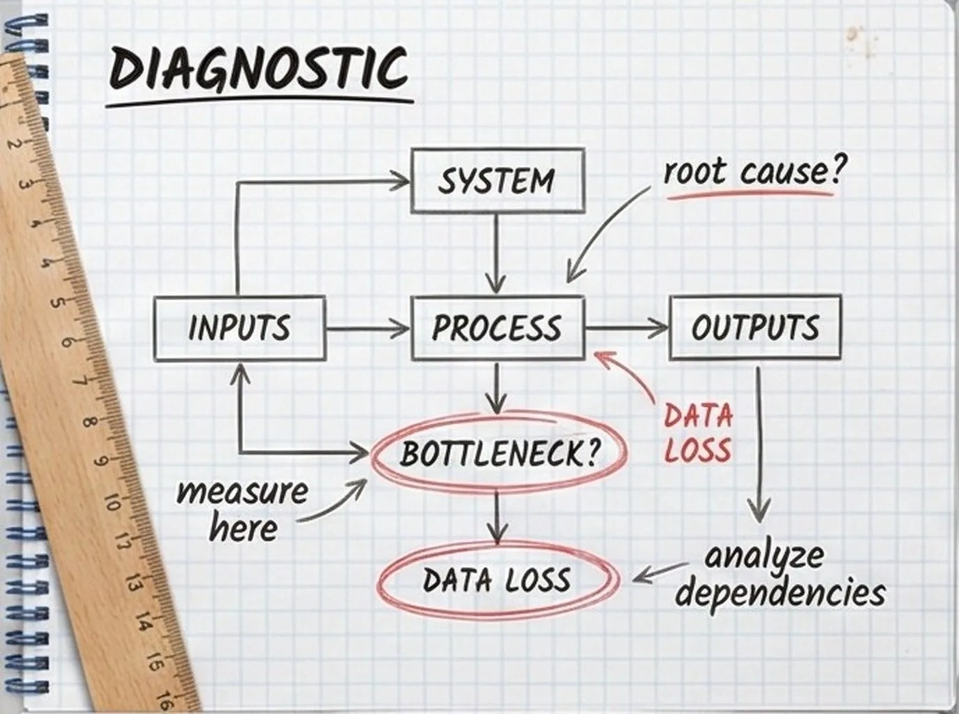 Diagnostic — scientific sketch of system analysis