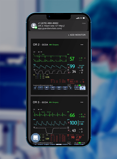 Remote monitoring of patient vitals in the operating room