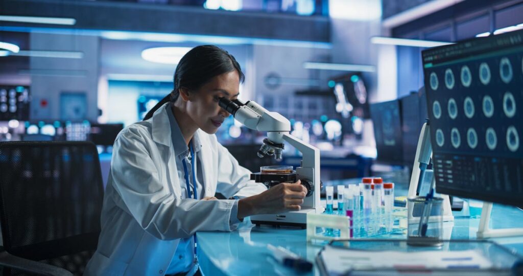 A doctor in a laboratory