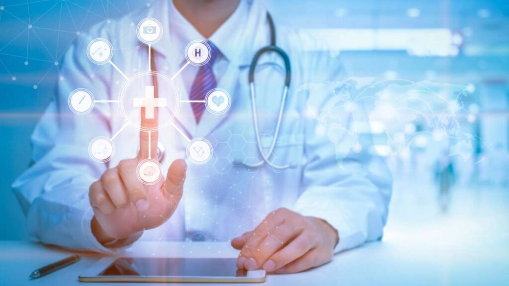 Representation of the many benefits of Electronic Health Records